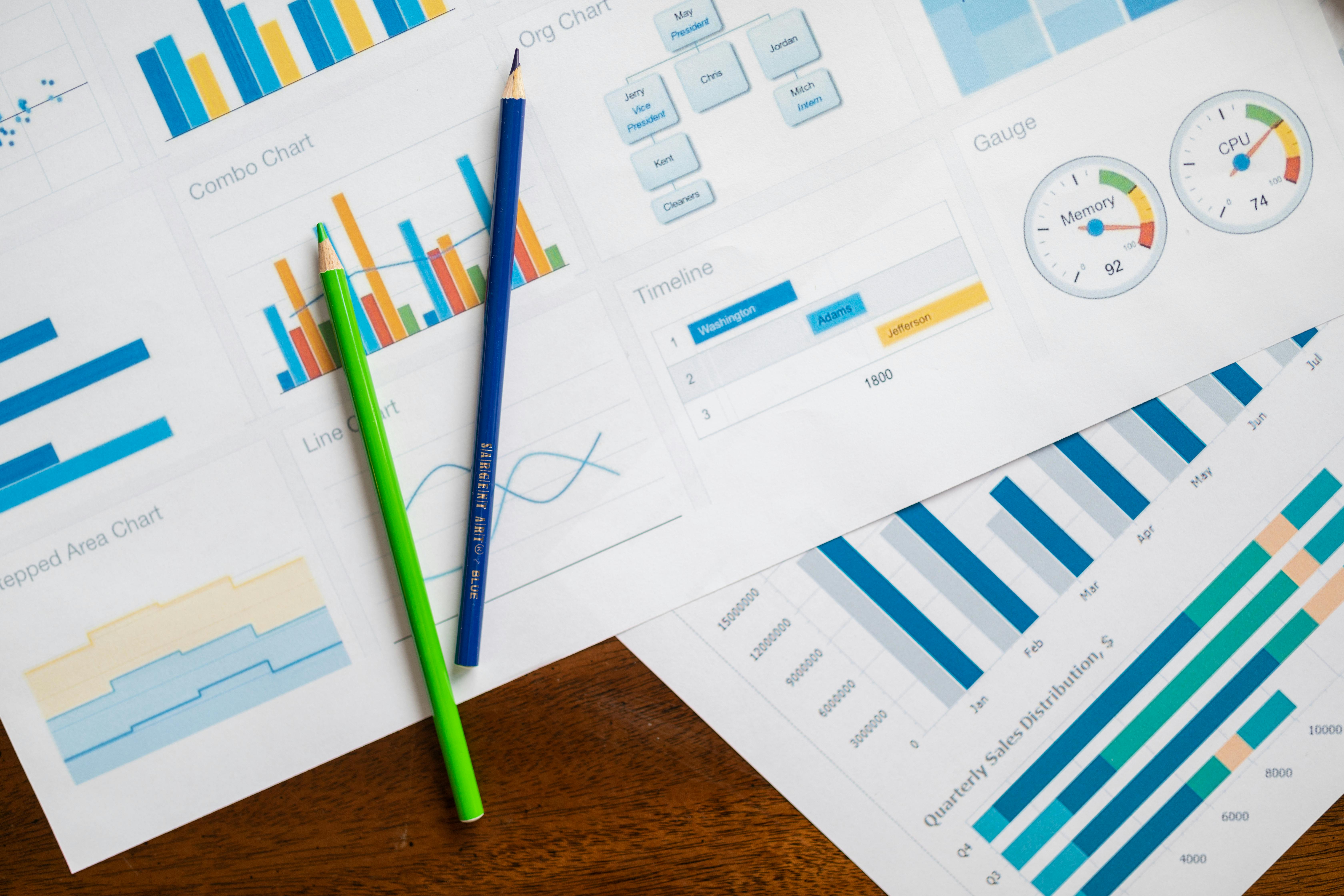 Workshop materials with charts